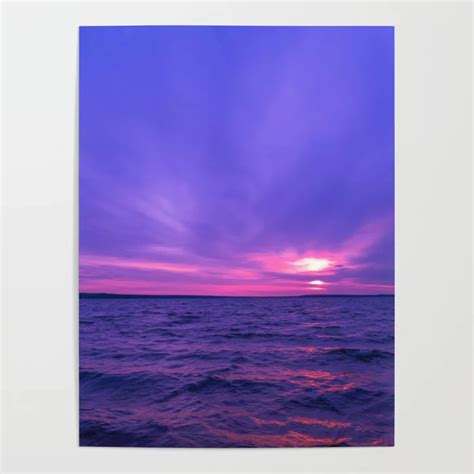 Twilight Dark Blue Cloudy Sky Poster By Yarvin13 Sunset Landscape