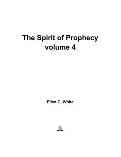 The Spirit Of Prophecy Vol 4 Ellen G White