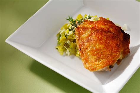 Quick chicken thigh recipes are midweek life savers and this is a gold nugget! Recipe: Pan-Fried Chicken Thighs With Buttered Leeks