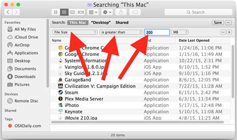 How to find macbook yearshow all. Find Large Files in Mac OS X with Search