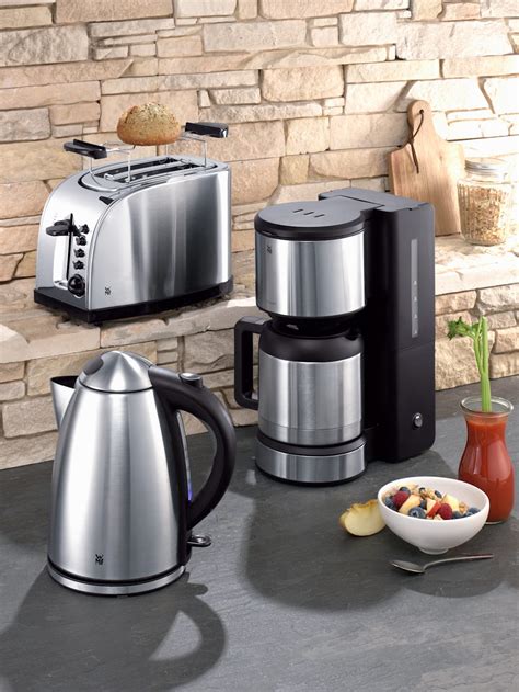 Wmf stelio aroma kaffeemaschine, mit glaskanne, filterkaffee, 10 tassen, tropfstop, warmhalteplatte, abschaltautomatik, 1000 w. WMF Kaffeemaschine STELIO mit Thermokanne | Klingel