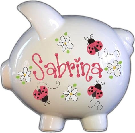 Mario gets jeffy a piggy bank to keep his money safe! Personalized Piggy Bank for Girl Baby Shower Gift Gift For ...