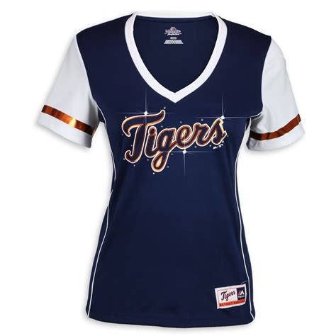 Detroit Tigers Womens Jersey T Shirt Vintage Detroit Collection