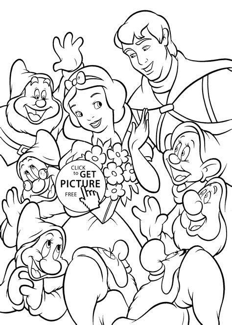 Collection of coloring for children on the theme animated snow white and the seven dwarfs. All from Snow White coloring pages for kids, printable ...