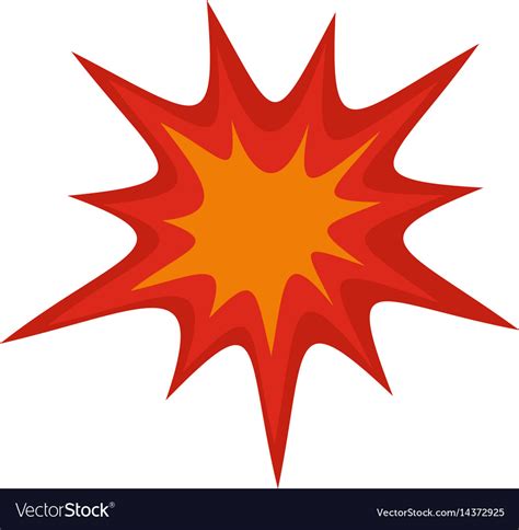Heavy Explosion Icon Isolated Royalty Free Vector Image