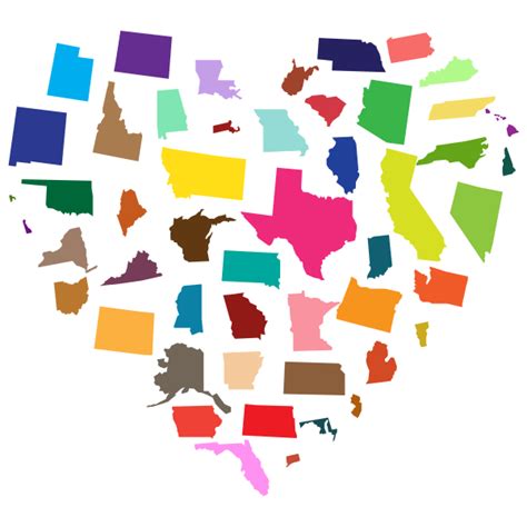 Heart United States Free Svg