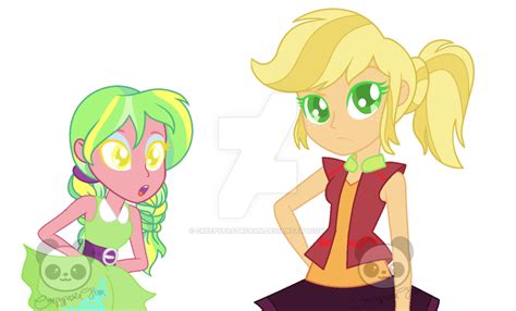 Mlp Au Lemon Zest Stunned By Apple Jack By Creepypastafran Dbaf0cv