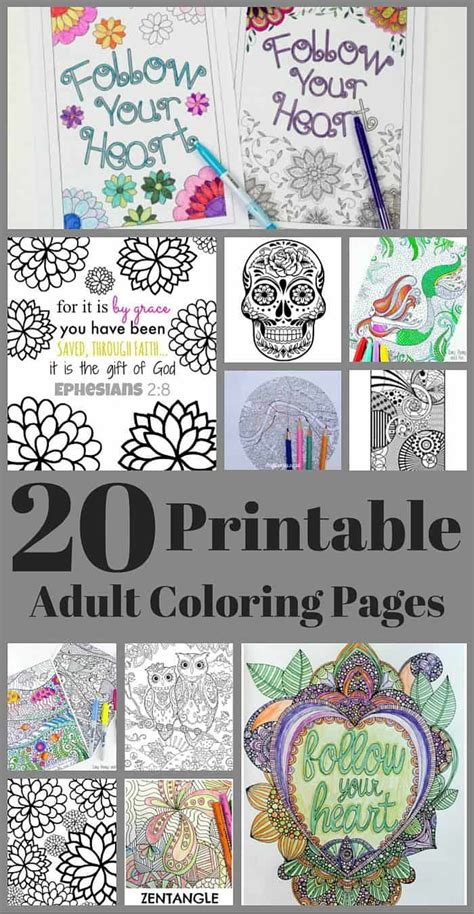 Download or print easily the design of your choice with a single. 20 Free Adult Coloring Pages - Midlife Healthy Living