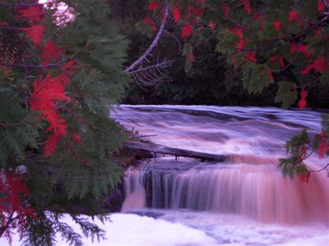 lower tahquamenon falls in the upper peninsula of michigan at sunset smithsonian photo contest