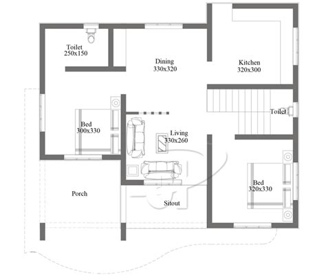 Simple 2 Bedroom Floor Plan With Roof Deck Pinoy Eplans