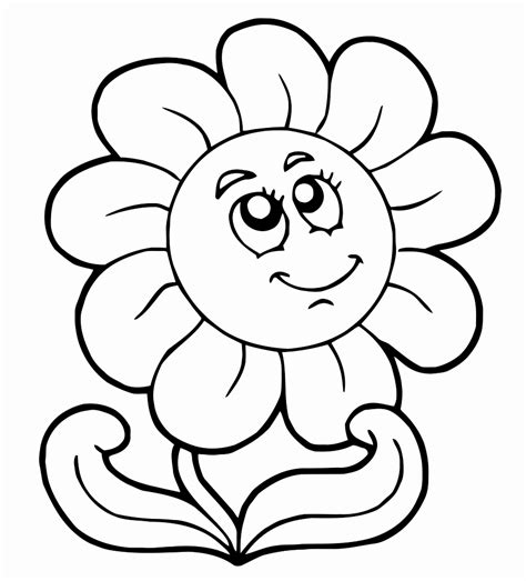 Large Flowers Coloring Pages To Download And Print For Free