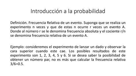 Introducción a la Probabilidad