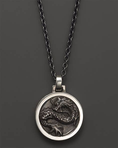 The top countries of suppliers are india, china, and. John Hardy Mens Naga Silver Round Pendant Necklace 24 in ...
