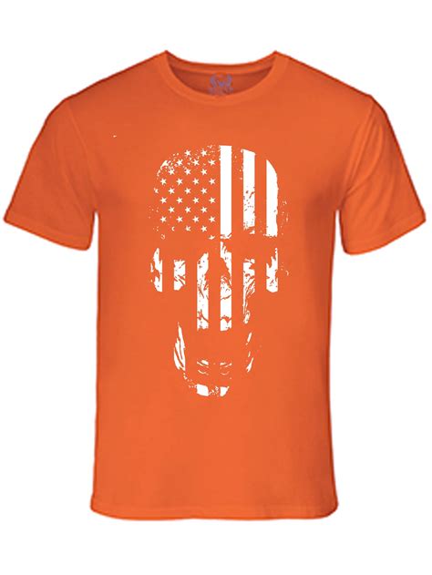 American Flag Skull T Shirt Etsy