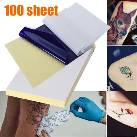 100 Sheets A4 Size Tattoo Carbon Thermal Tracing Copy Stencil Body