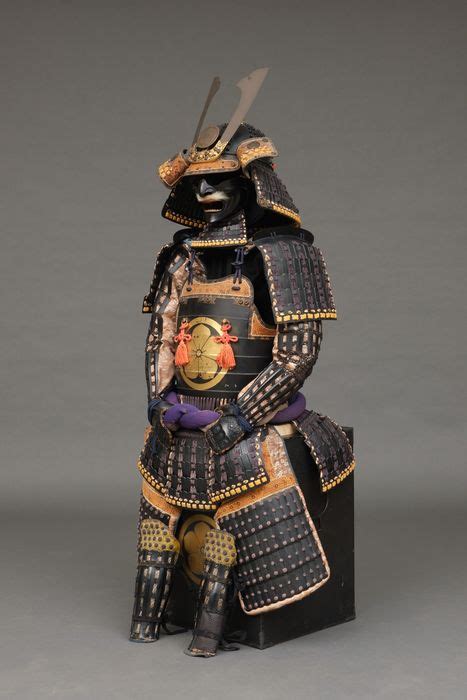 yoroi suit of armour textile metal samurai black catawiki