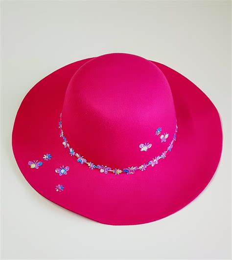 Little Girls Hats Hot Pink Girl Hat Princess Hat Elegant Etsy