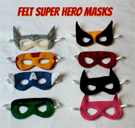 Felt Superhero Masks Sometimes Homemade