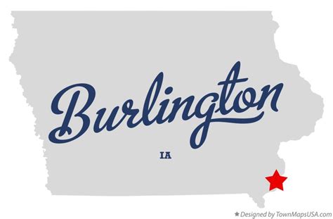Map Of Burlington Ia Iowa