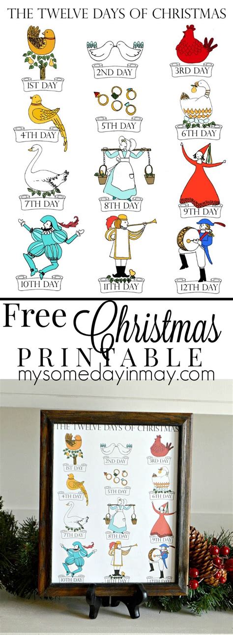 12 Days Of Christmas Free Printable