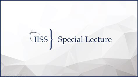 Iiss Special Lecture Australia Asean And Southeast Asia Youtube