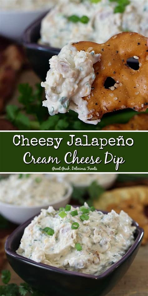Cheesy Jalapeno Cream Cheese Dip Great Grub Delicious