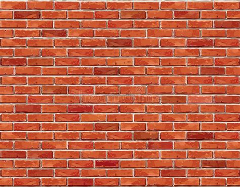 Red Brick Wall Seamless Background Texture Stock Vector