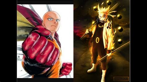 Saitama One Punch Man Vs Naruto How Many Punches Will
