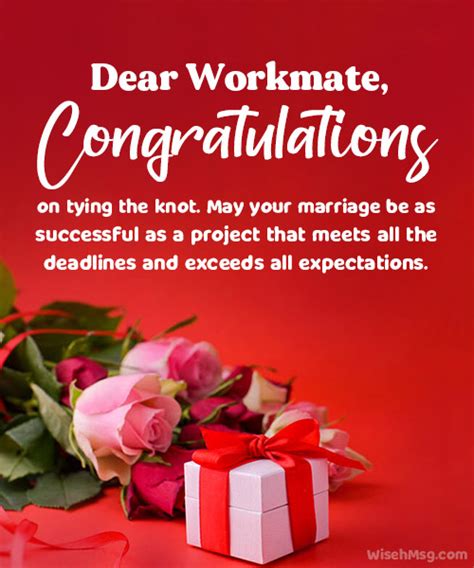 Wedding Wishes For A Colleague Or Coworker Wishesmsg