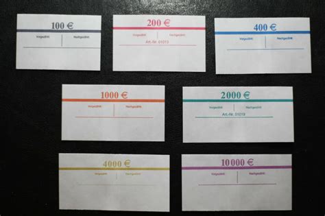 Den 25 euro geschenkgutschein erhalten sie nach ca. 1000 Stück Banderolen für alle Euro - Geldscheine, sortiert 5 Euro bis 500 Euro | eBay