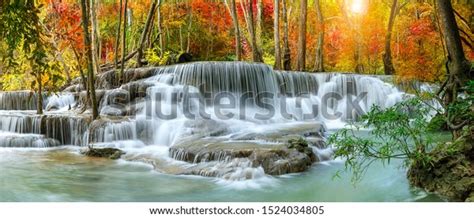 Colorful Majestic Waterfall National Park Forest Stock Photo Edit Now