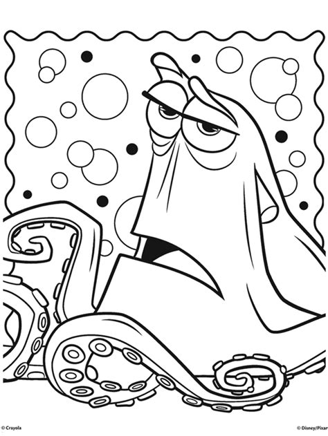 Finding Dory Hank The Septopus Coloring Page