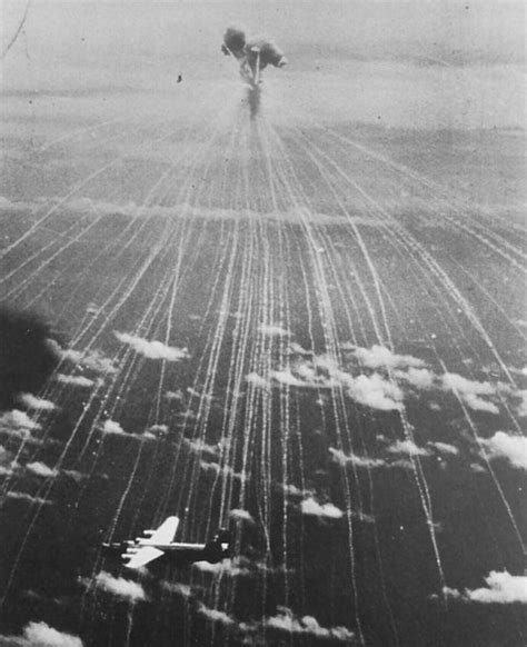 Explosion Of A Japanese Anti Aircraft Phosphorus Bomb Type 99 Kai 3
