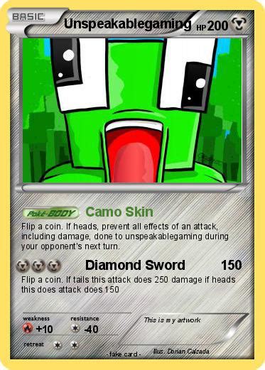 Pokémon Unspeakablegaming Camo Skin My Pokemon Card