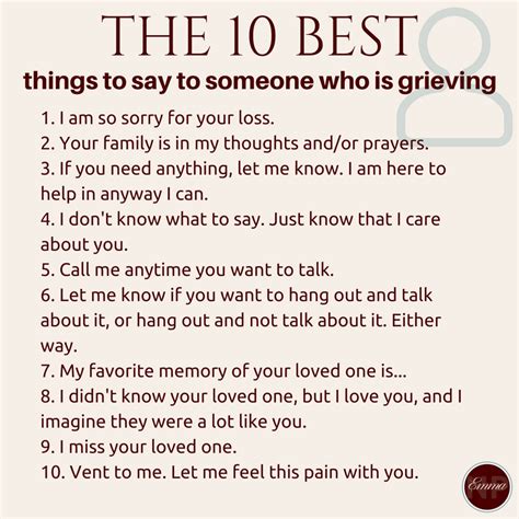 The 10 Best Things To Say To Someone Who Is Grieving Sympathy Card