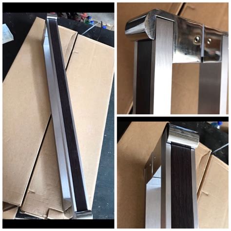 Pull handle tarikan pintu rumah suling maron/mahoni 34v 30.03 vetano: HANDLE PINTU GANDA MINIMALIS . Kombinasi STAINLESS + KAYU ...