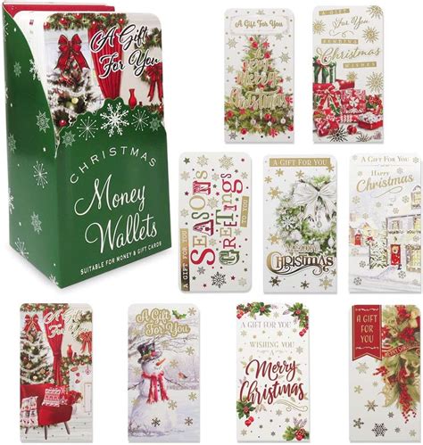 9 X Christmas Money Wallets With Envelopes Cute Design Uk