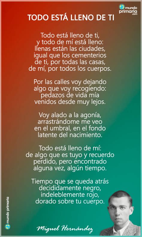 Poemas De Miguel Hernández Vida Y Obra Del Poeta
