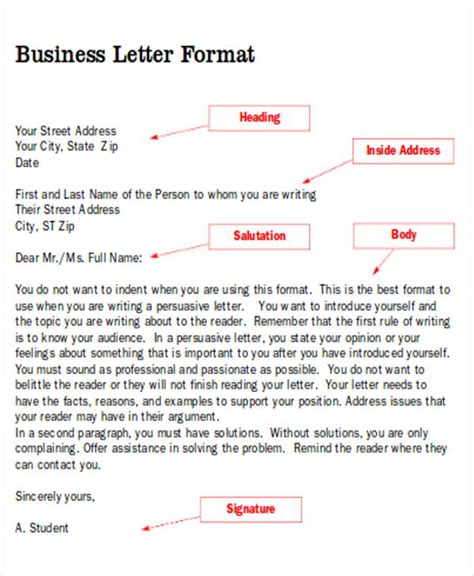 Free 8 Sample Business Letter Layout Templates In Pdf