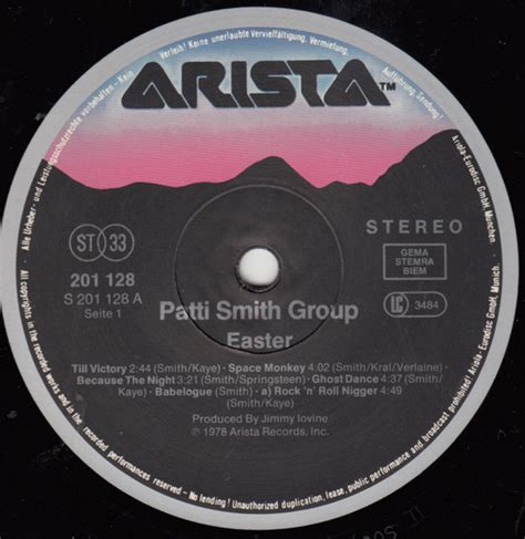 Patti Smith Group Easter Lp Dreams On Vinyl Vinilo De época