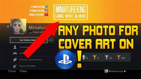 How To Have Any Image As Your Custom Cover On Your Ps4 Profile Youtube