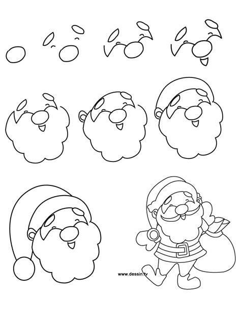 Man hand draw santa claus face using black marker pen on. Drawing Santa Claus | Santa claus drawing easy, How to ...