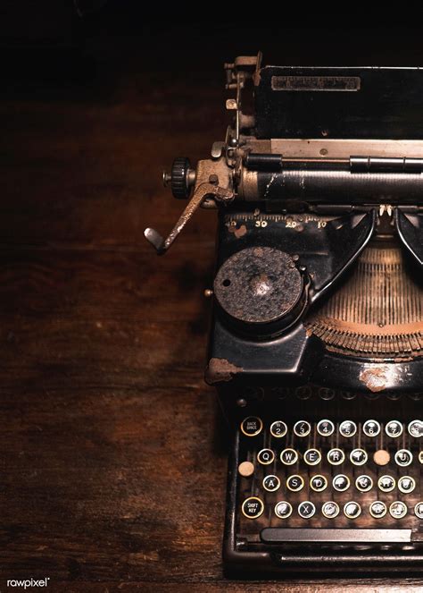 Old Typewriter On A Wooden Table Premium Image By Jack Anstey Typewriter