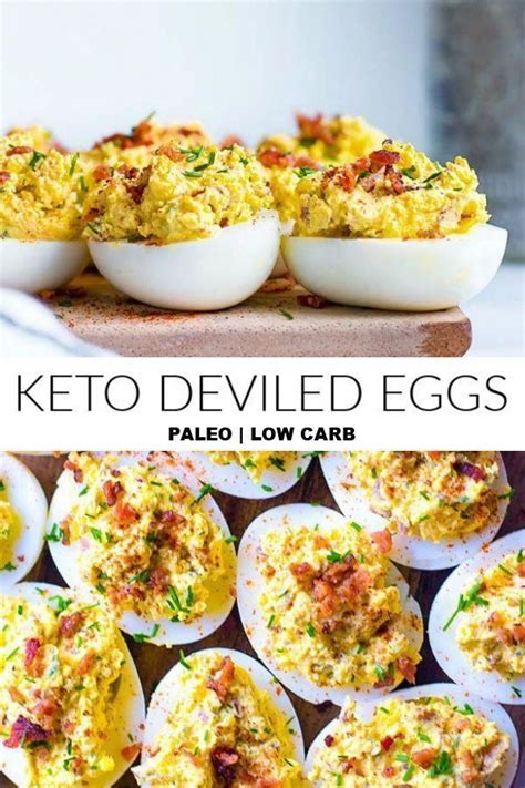 Deviled Eggs With Bacon Low Carb Keto Recipe Keto Deviled Eggs