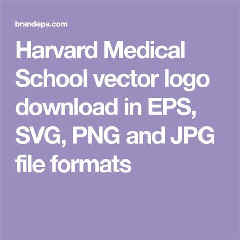 Harvard Medical School Vector Logo Download In Eps Svg Png And 