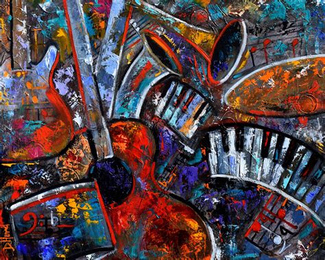 Debra Hurd Original Paintings And Jazz Art Abstract Music Painting Art