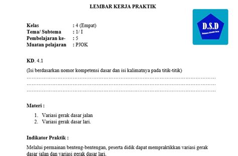 Contoh Lembar Kerja Praktikum dan Rubrik Penilaiannya - Dokumen Sekolah