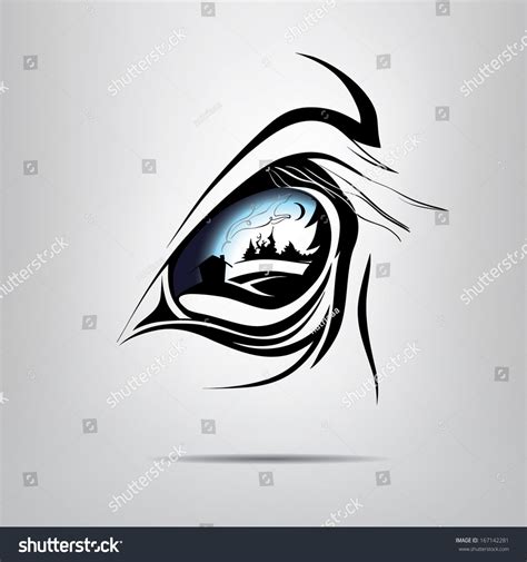Vetor Stock De Symbol Equine Eye Vector Illustration Livre De Direitos