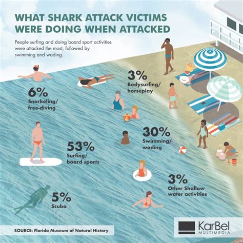 Shark Attack Victims Victim Activity Infographic Karbel Multimedia