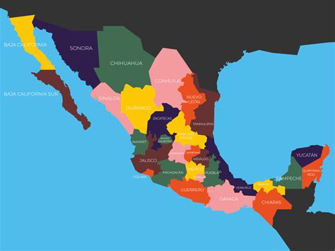 🇲🇽 Mexicos Map Maps To Print【 Free